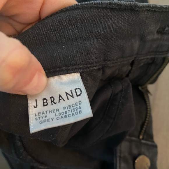 J brand skinny leather pieced jeans - Picture 7 of 10